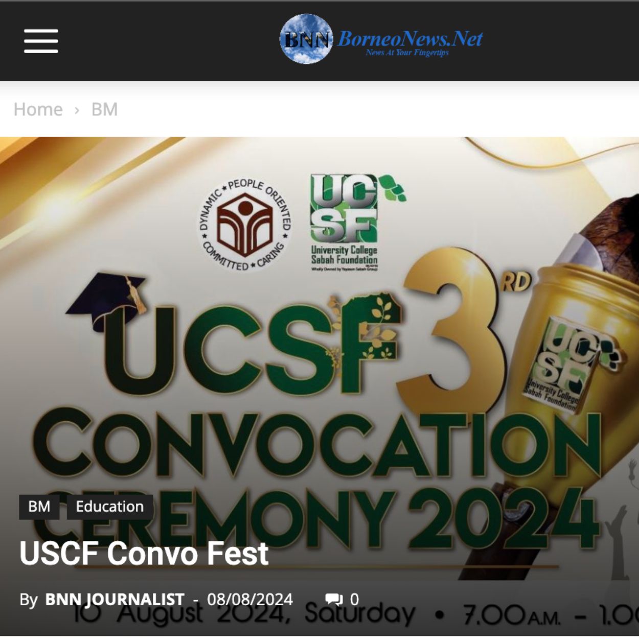 BorneoNews.Net- UCSF Convo Fest