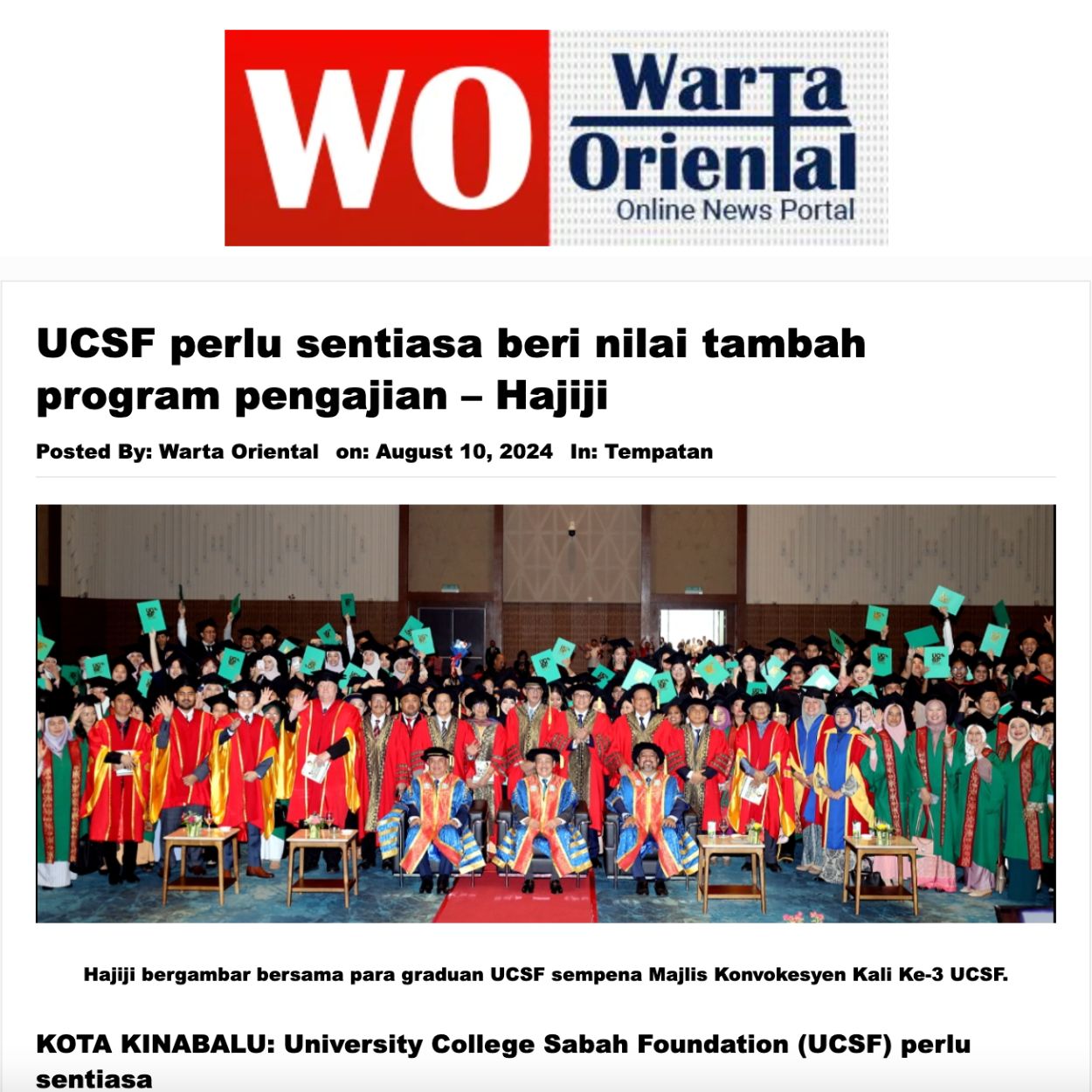 Deasoka - Konvo UCSF 2024 penuh warna-warni, cipta sejarah